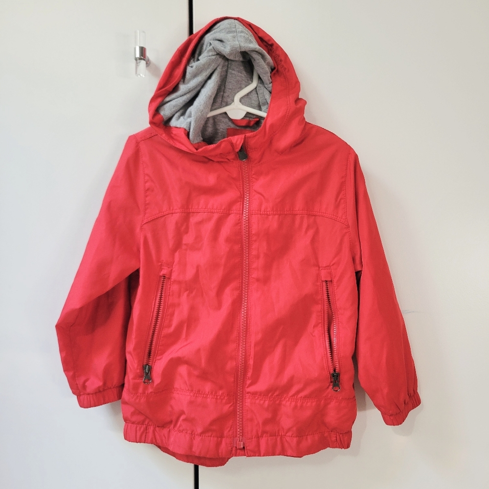 BabyGap Red Jersey-lined Windbreaker, size 4.